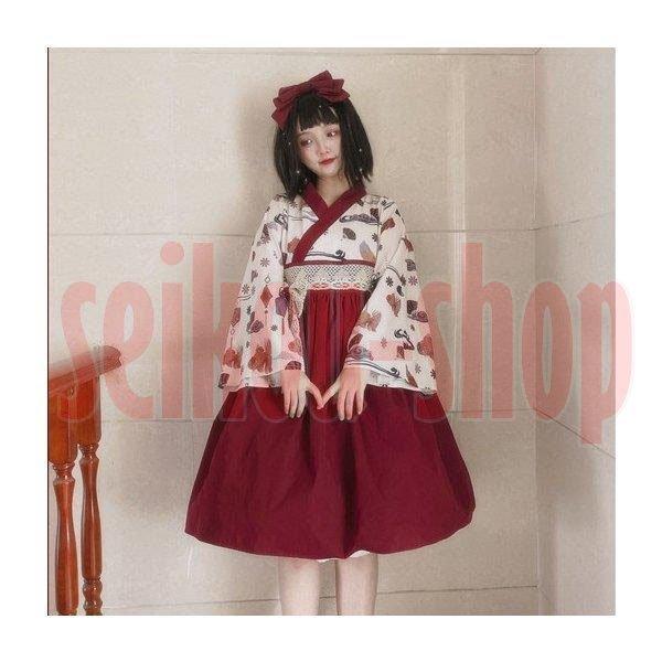 コスプレ 長袖 かわいい 和装 金魚柄 大正ロマン 和風 レトロ ワンピース Okk 6222cdbb コミリーショップ 通販 Yahoo ショッピング