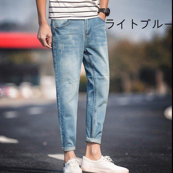 新作 デニムパンツ メンズ カジュアルパンツ ジーンズ ダメージ テーパードパンツ かっこいい 長ズボン 春夏秋 ボトムス 男性用 Zhu コミリーショップ 通販 Yahoo ショッピング