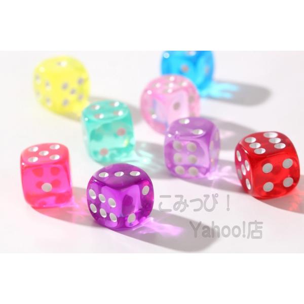 サイコロ倶楽部 カラー ダイス すごろく サイコロ ゲーム おもちゃ 6面 14 Mm 8個 セット 半透明 クリア ラウンドカット Buyee 日本代购平台 产品购物网站大全 Buyee一站式代购 Bot Online