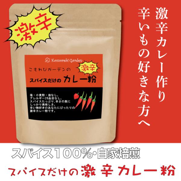 スパイスだけの激辛カレー粉　アレルギー28品目　小麦粉　添加物不使用　カレーパウダー