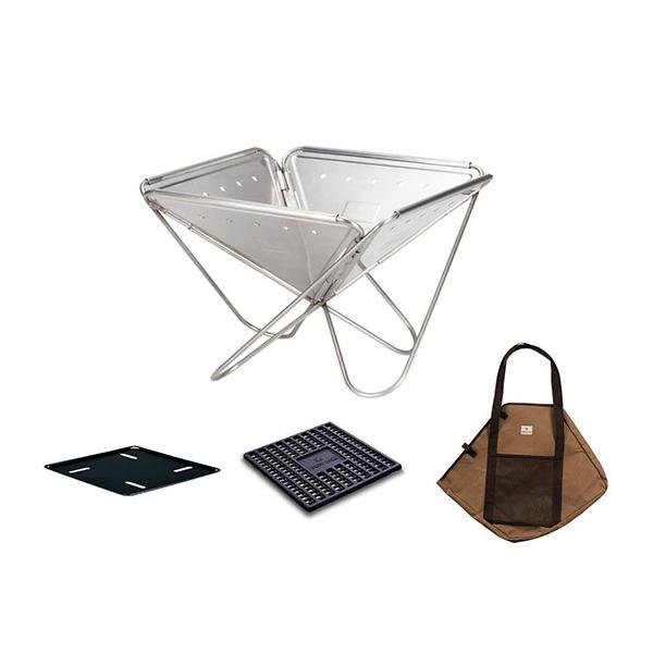 他サイト： スノーピーク 焚火台Lスターターセット SET-112S 焚き火台Lセット 焚火台Ｌ 焚火台ベースプレートＬ 炭床Ｌコンプリート収納ケースL 焚き火の商品画像