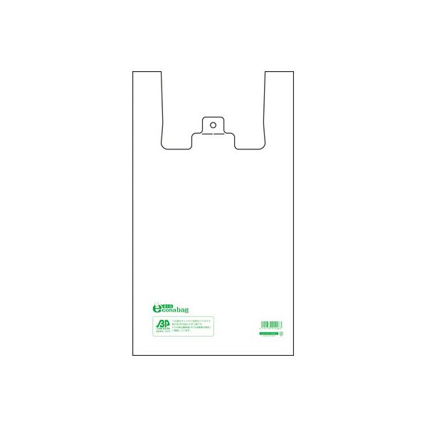 レジ袋 バイオエコナバッグ 45号 LL 乳白 100枚