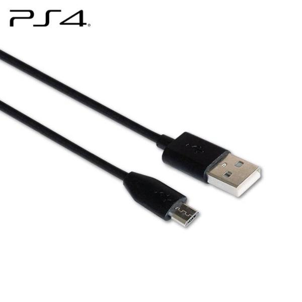 あすつく プレイステーション4 PS4 充電しながらプレイできるコントローラUSB充電器 充電ケーブル MicroUSBケーブル3m ブラック アローン ALG-P4MU3K