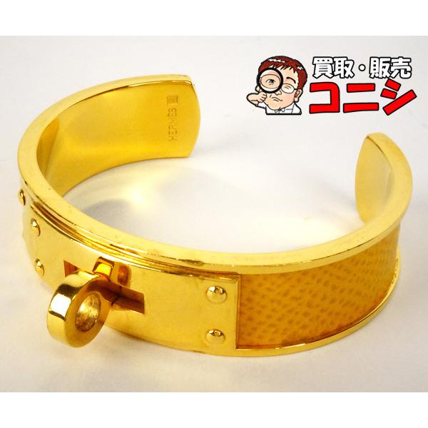 エルメスHERMES ケリー バングル(ゴールド×イエロー)