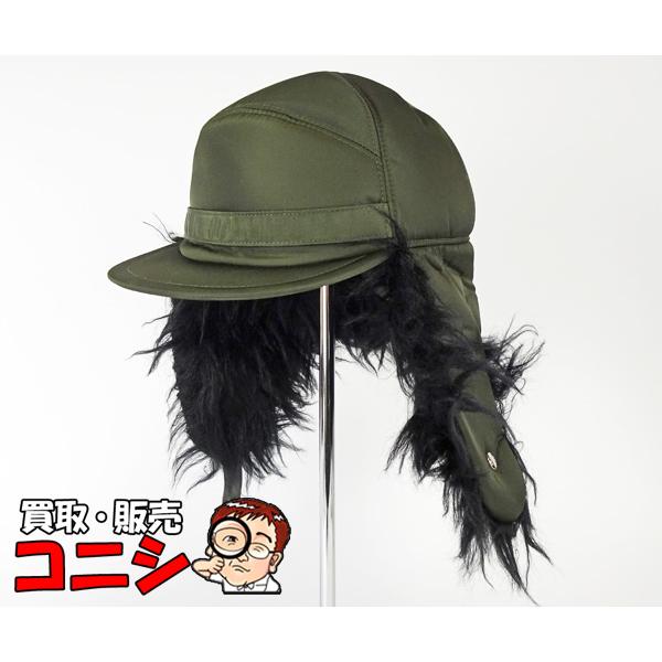 PRADA 【質コニシ】【PRADA/プラダ】アビエイターキャップ 帽子 カーキ