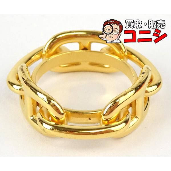 【神戸の質屋】【HERMES/エルメス】シェーヌダンクル スカーフリング ゴールドカラー 服飾小物 レディース 箱付き【送料無料】h2679m