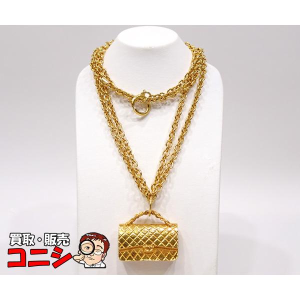 CHANEL 【質コニシ】【CHANEL/シャネル】ネックレス マトラッセ バッグ 