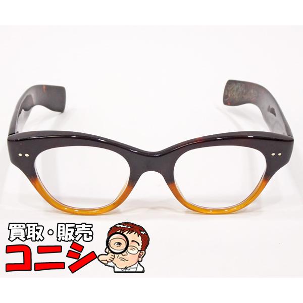 質コニシ】天然べっ甲 メガネ 眼鏡 フレーム 枠 フォックス 