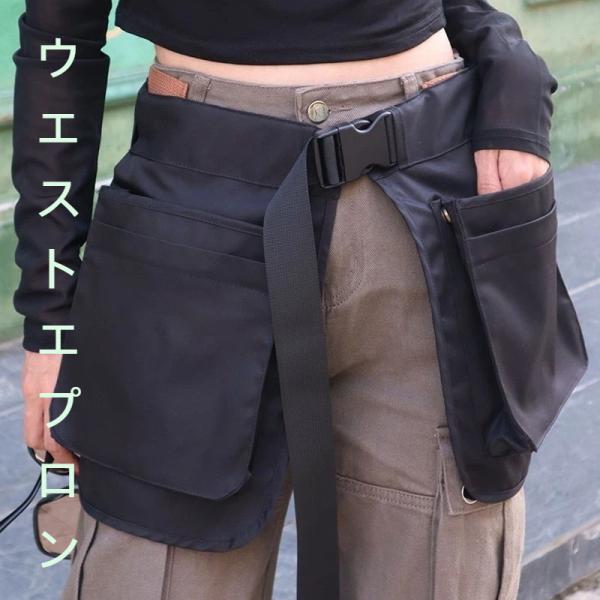 ウエストエプロン ツールエプロン キャンバス ポケット 園芸 作業 ウエスト調整 アウトドア ツールバッグ 男女兼用 ユニセックス 爆買