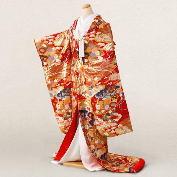 色打掛 紋付レンタルフルセット 能衣桧扇の舞 Re Iro 215 色