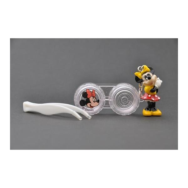 ミニーのマスコットと、白色のピンセットがセットになった、欲張りセット♪ついお友達に見せたくなっちゃうコンタクトケースです