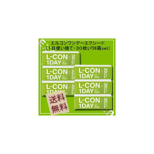 エルコンワンデーエクシード　６箱セット送料無料（80ポイント付）コンタクト エルコンワンデー 30枚入り ワンデー L-CON 1DAY EXCEED