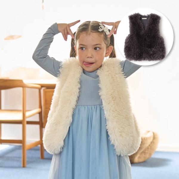 リセマインで人気アイテムのふわふわフェイクファーベストです。程よいボリューム感とやや長めの着丈で、カジュアルなこなれ感がアップ！首元はノーカラーなので、衿付きトップスやハイネックアイテムとも相性ばつぐんです。 普段のコーデもワンランク上のオ...