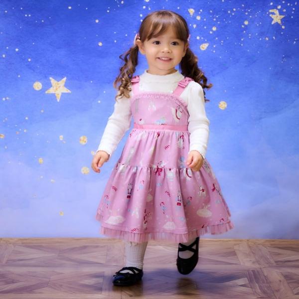 mezzo piano メゾピアノ くるみ割り人形柄キャミワンピース 110 120