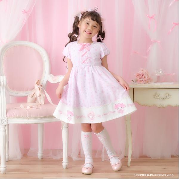 メゾピアノ ベリエちゃん miniーk ピンク ワンピース 白フリル 服 mezzo piano メゾピアノ マイメロディ マイスウィートピアノ