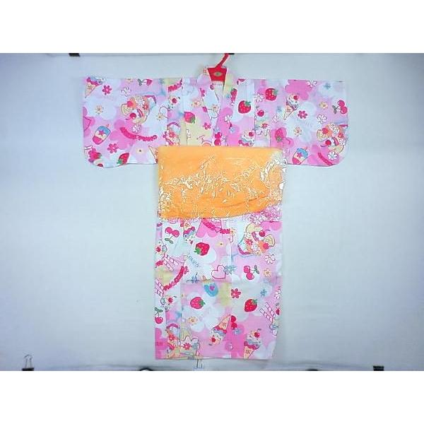ラブリーでメルヘンティックなスウィーツ総柄の豪華なゆかたですお祭デビューにどうぞ♪ 帯付きです♪
