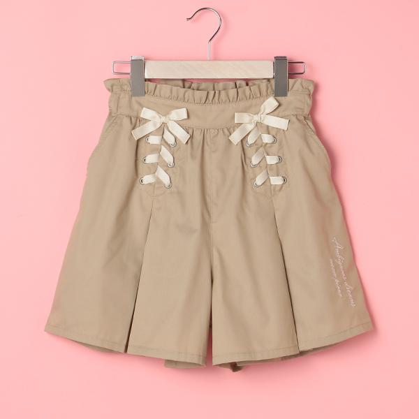 mezzo piano junior メゾピアノジュニア レースアップショートパンツ 