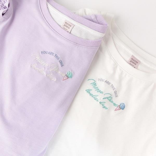 mezzo piano junior メゾピアノジュニア アイス柄ドッキングワンピース