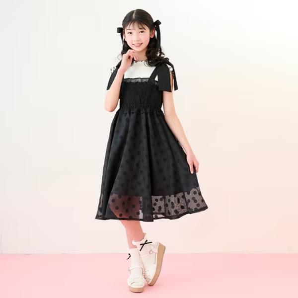 メゾピアノジュニア キャミワンピース＆メローTシャツセット 160 mezzo