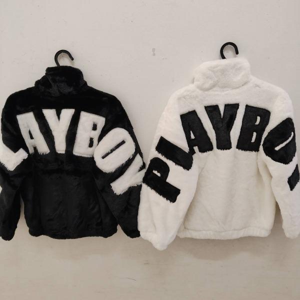 PLAYBOY（プレイボーイ） フェイクファー バックブランドロゴ 豪華