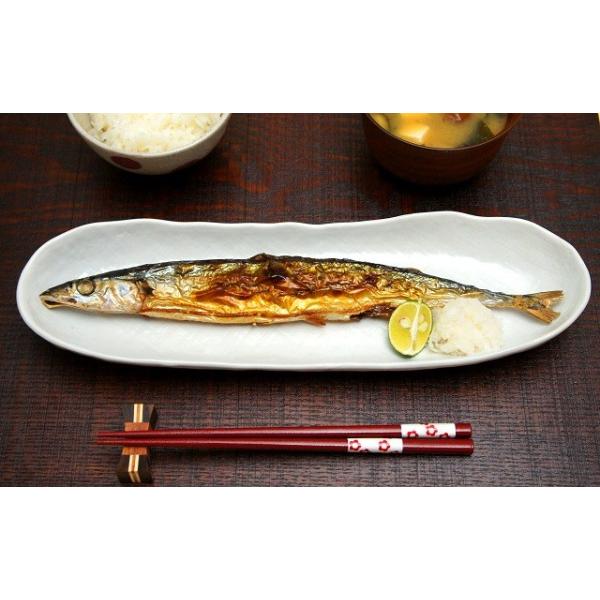 美濃焼 日本製 白マット舟形長皿 和食器 長皿 楕円皿 焼き物皿 さんま皿 サンマ さんま 秋刀魚 刺身 寿司 オードブル 白 ホワイト