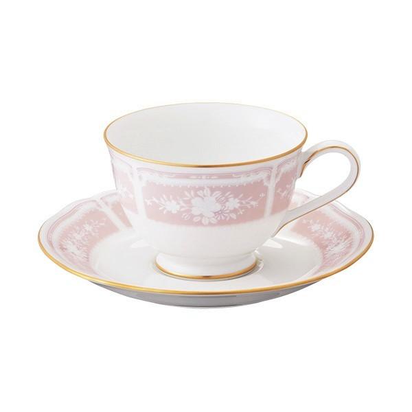 ノリタケ Noritake レースウッドゴールド カップ&ソーサー ピンク PK