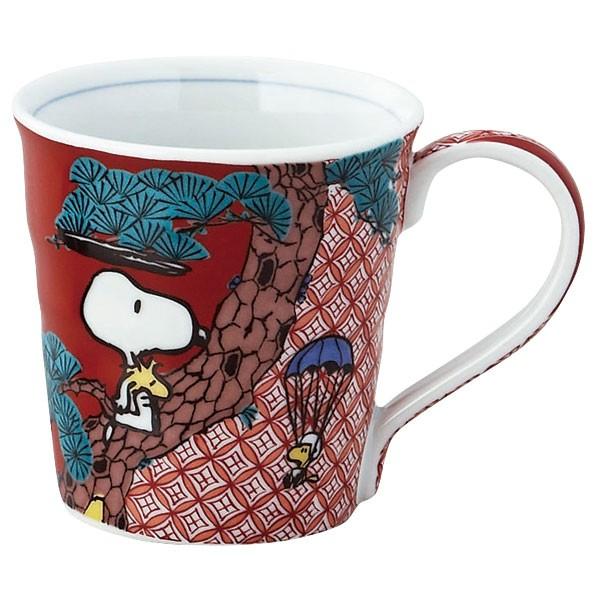 山加商店 YAMAKA 日本製 九谷焼 SNOOPY PEANUTS マグ（赤絵） SN362-11