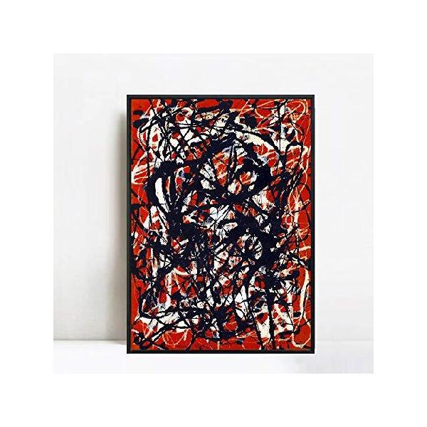 ジャクソン ポロック風抽象画　作者不詳　額43×52絵32×41cmF6サイス ジャクソン ポロック風抽象画 作者不詳 額43×52絵32×41cmF6