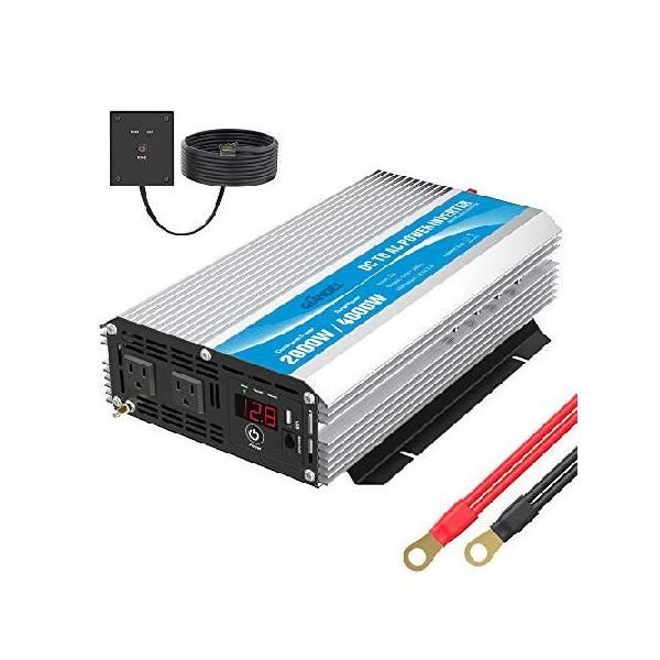 インバーター 2000w 瞬間最大4000w GIANDEL 正弦波 リモコン付き