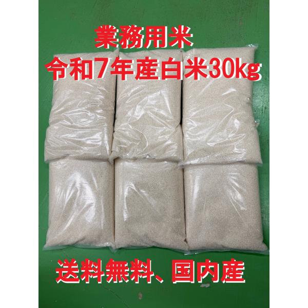 業務用白米30kg（5kg×6袋）お米　最安値　送料無料　令和7年産　新潟県産地直送　国内産　注文後精米発送　生活応援米