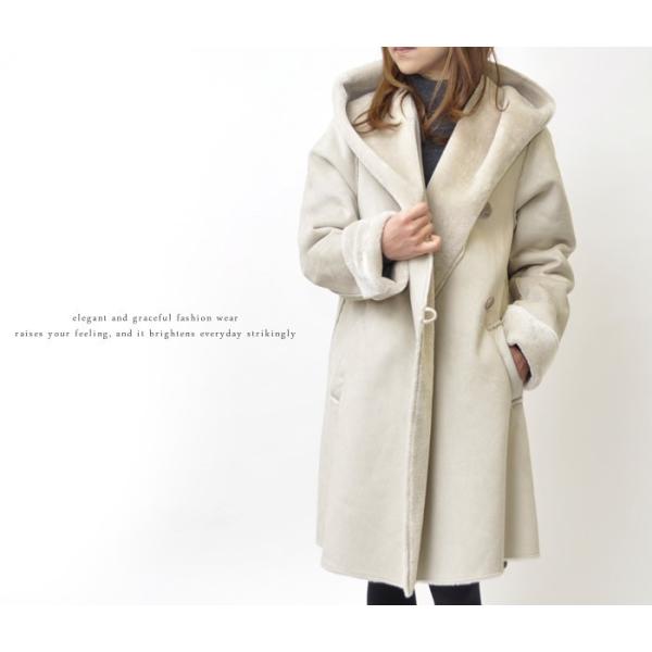 レディース フェイクムートンコート 冬物 アウター 女性 きれいめ お洒落 可愛い 裏ボア フード付き ベージュ ブラウン グレー Buyee Buyee Japanese Proxy Service Buy From Japan Bot Online