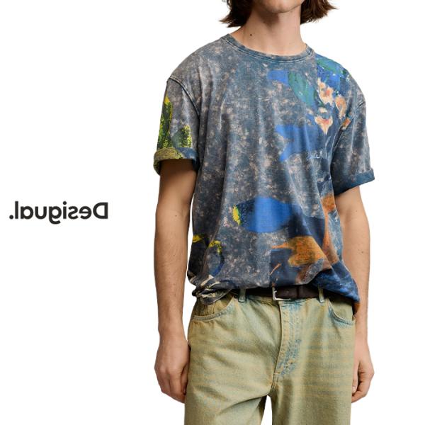 Desigual（デシグアル） 26SMTK16 メンズ 花柄アートプリントTシャツ