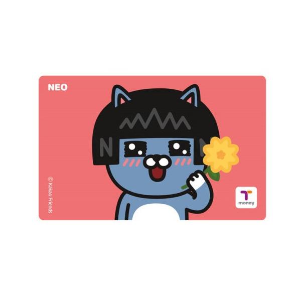 【韓国交通カード】カカオフレンズ　Tmoneyカード（花よりネオ）　[Kakao Friends][NEO][ティーマネー][かわいい]