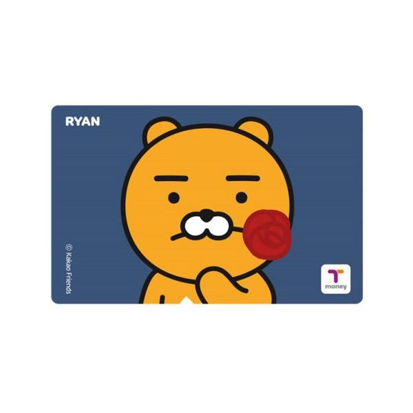 【韓国交通カード】カカオフレンズ　Tmoneyカード（花よりライアン）　[Kakao Friends][RYAN][ティーマネー][かわいい]