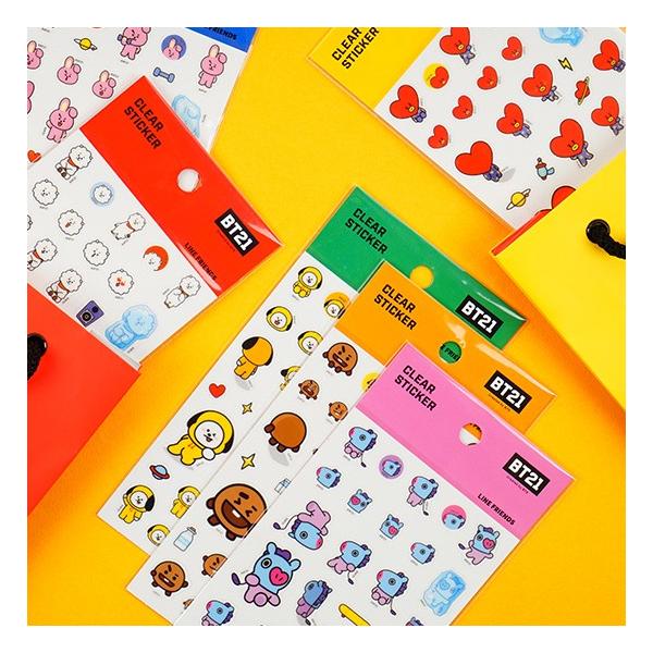韓国文具 Bt21 クリア ステッカー 文房具 シール かわいい 防弾少年団 Dejapan Bid And Buy Japan With 0 Commission