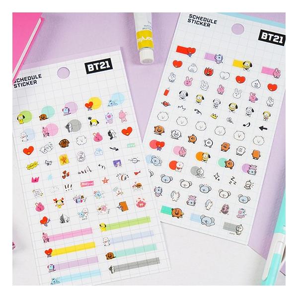 Bt21 スケジュール クリア ステッカー 韓国文具 文房具 シール ダイアリー 防弾少年団 かわいい 公式 Dejapan Bid And Buy Japan With 0 Commission