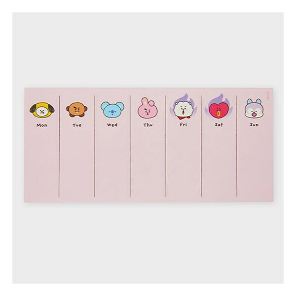 BT21 ウィークリー メモパッド BTS 防弾少年団 かわいい 公式 韓国