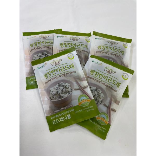 製品名:一食 ・ゴンドゥレナムル構成: 10g x 5袋　バラ　(1袋：2合分)原産地: (韓国) 江原道 平昌賞味期限: 製品別途表記保管方法: 乾燥している場所あるいは冷蔵保管#好みによってビビンバのようにコチュジャンや味噌で混ぜて食べ...