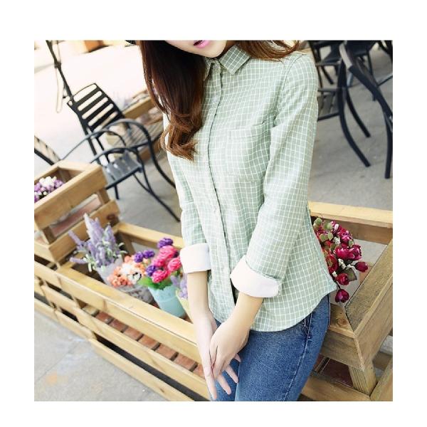 15 春 シャツ グラフ チェック 格子柄 レディース 服 韓国 長袖 レトロ パステルカラー レッド ネイビー グリーン ピンク グリーン 2xl Buyee Servicio De Proxy Japones Buyee Compra En Japon