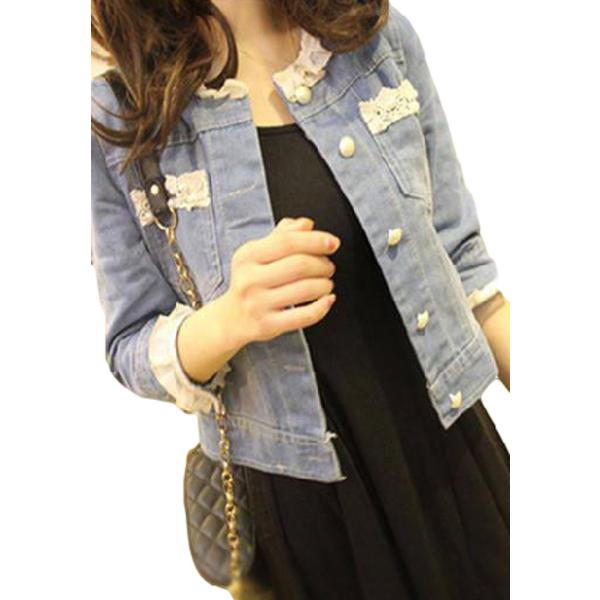 ナナコレクション Nana Collection 15 夏 レース シンプル ノーカラー Gジャン ショート丈 デニム ジャケット ボレロ L Buyee 日本代购平台 产品购物网站大全 Buyee一站式代购 Bot Online