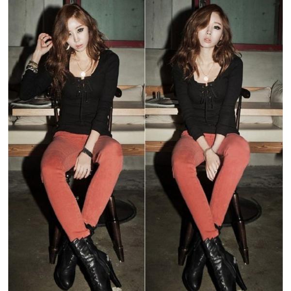 15 春 長袖 カットソー 胸元紐 レディース セクシー コーデ楽 インナー ボディーライン スリム S M L Xl ブラック ホワイト ブラック L Buyee Buyee 提供一站式最全面最專業現地yahoo Japan拍賣代bid代拍代購服務 Bot Online