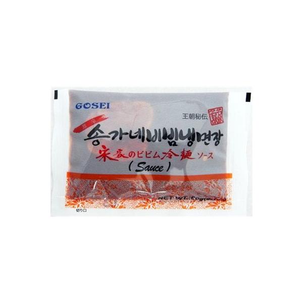 宋家・宮殿　ビビン冷麺　ソース　60ｇ● 原材料名 :糖類、唐辛子、食塩、醸造酢、にんにく、玉ねぎ、ネギ、胡椒、ゴマ ● 内 容 量: 60g ● 保管方法: 高温、直射日光をさけ、常温で保存してください。  ● 調理方法 スープで食べる普...