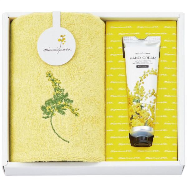 ウォッシュタオル ＆ ハンドクリーム セット クリーム