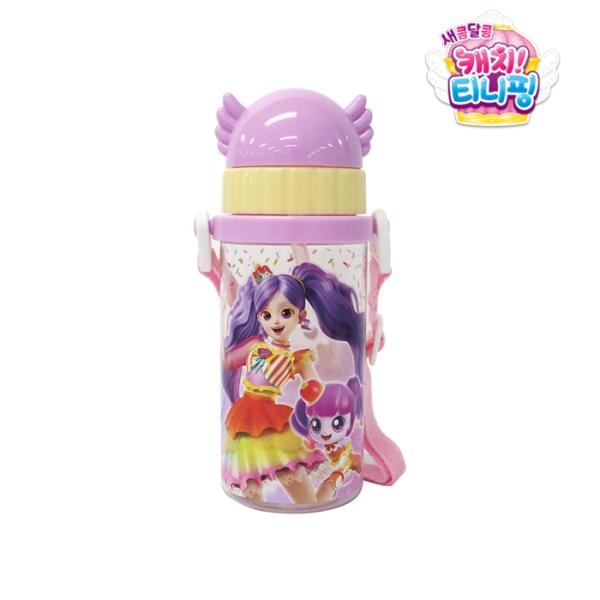 「キャッチ！ティニピン」ストロー付き水筒（ストラップ付）【マルランピン】