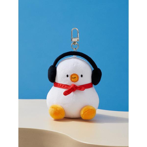 【BEBE THE DUCK】ミニぬいぐるみキーホルダー（ヘッドセットベベ）