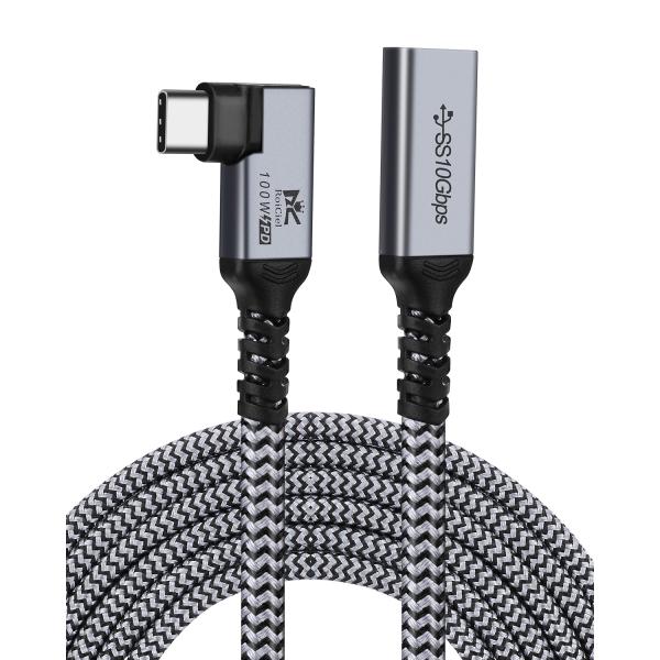 RoiCiel USB-C to USB-C延長ケーブル PD対応100W/5A【4K@60Hz映像出力 USB3.1 Gen2標準 10Gbpsデータ転送】E-Markerアンドロイド スマホ その他USB-C機器