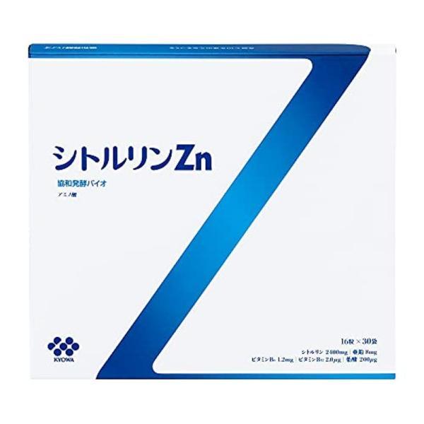 協和発酵バイオ シトルリンZn内容量：16粒×30袋入り【お召し上がり方】一日一袋を目安に、水などと一緒にお召し上がりください。※業界最高レベルの2400mg*を含有！確かな実感が欲しいというお客様のご要望にお応えするために、業界最高レベル...