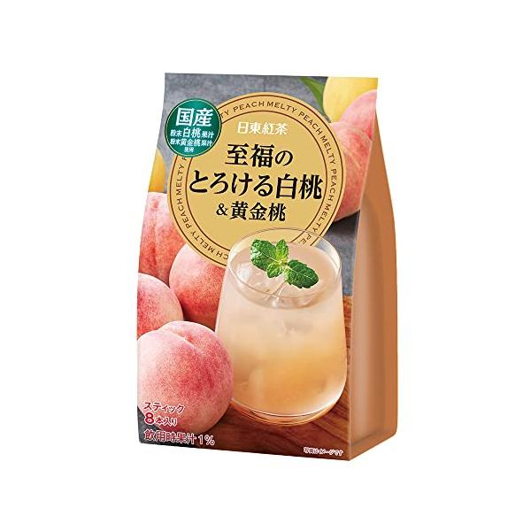三井農林 日東紅茶 至福のとろける白桃&黄金桃 8本×3個