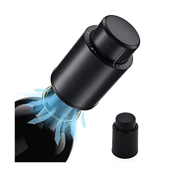 鮮度長持ち酸素を効果的に抜き出し、完璧な真空状態でワインの酸化を最小限に抑えてます。 0.038Mpaの真空度は鮮度を長くロックし、数日後また飲むと、鮮度が変わりません。最良の状態で約7日間の鮮度を保存が可能です。日付スケールワインストッパ...