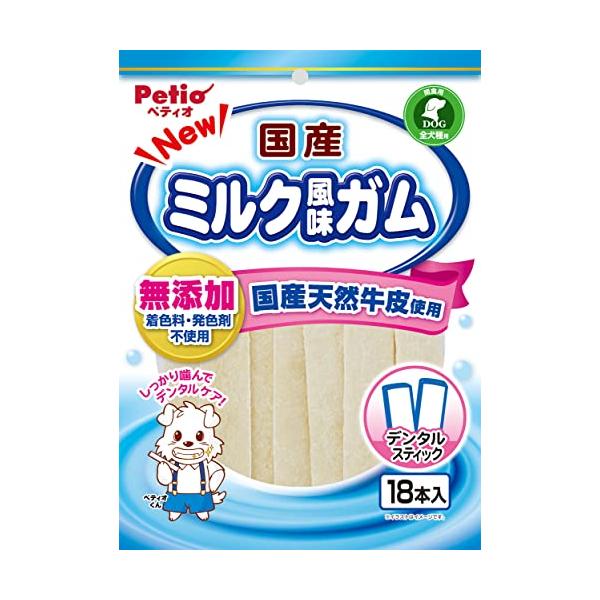 ペティオ Petio NEW 国産 ミルク風味ガム スティック 18本入